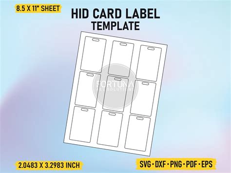 HID Card Labels 